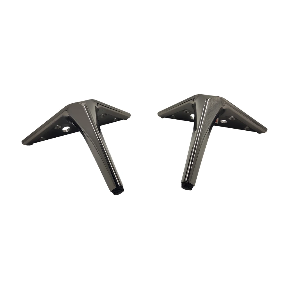 Pinlong Support Sofa Leg Metal Simple Base Sofa Alloy Furniture Feet Cabinet Foot Metal Legs Gun-black For Sofa TV Stand