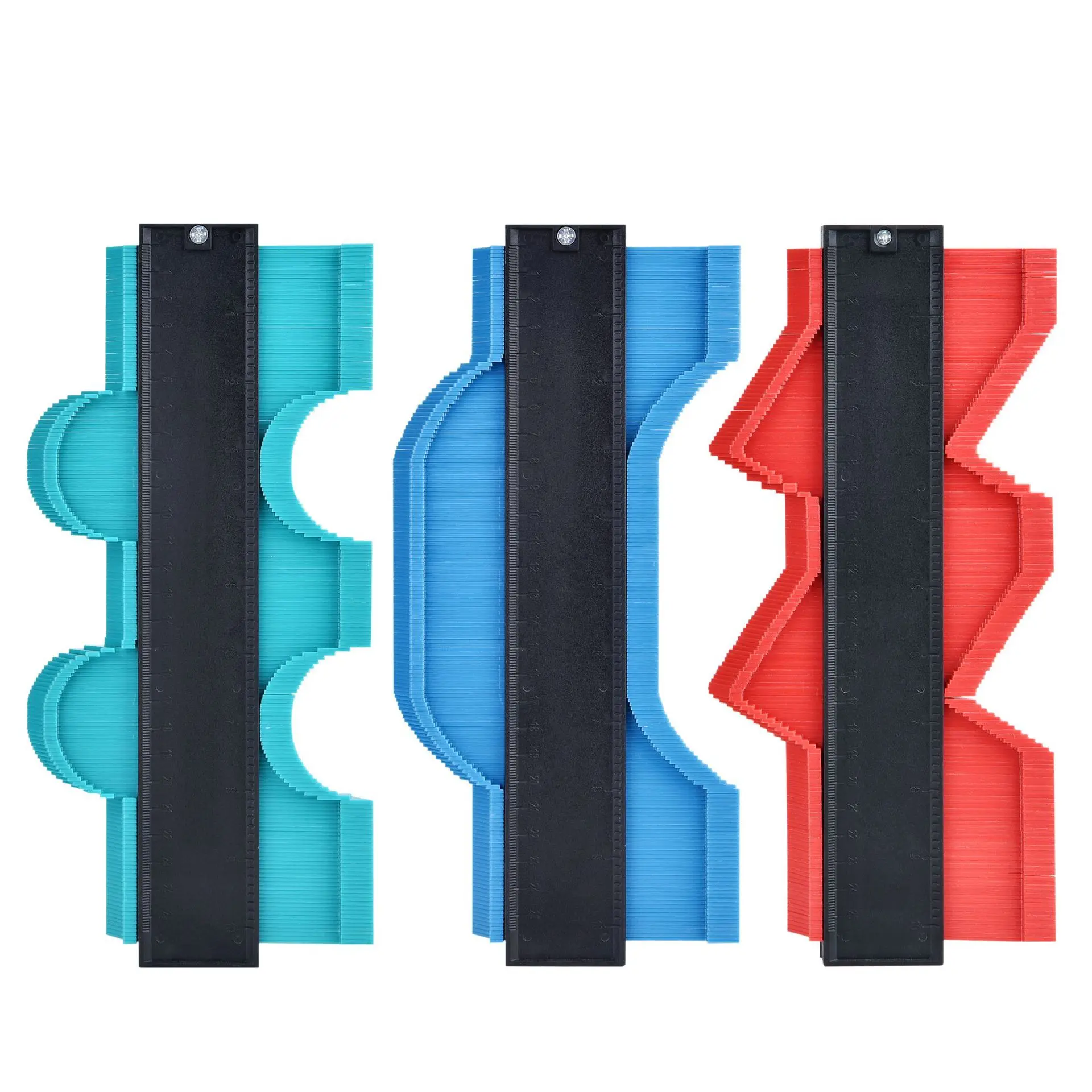 5 10inch Contour Gauge Duplicator Profile Multi-functional Shaping Measure Ruler for Precise Measurement Tiling Laminate Wood