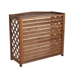 Custom Outdoor Wooden Rack Air Conditioner cover Flower Rack Stand flower pot for furniture decoration