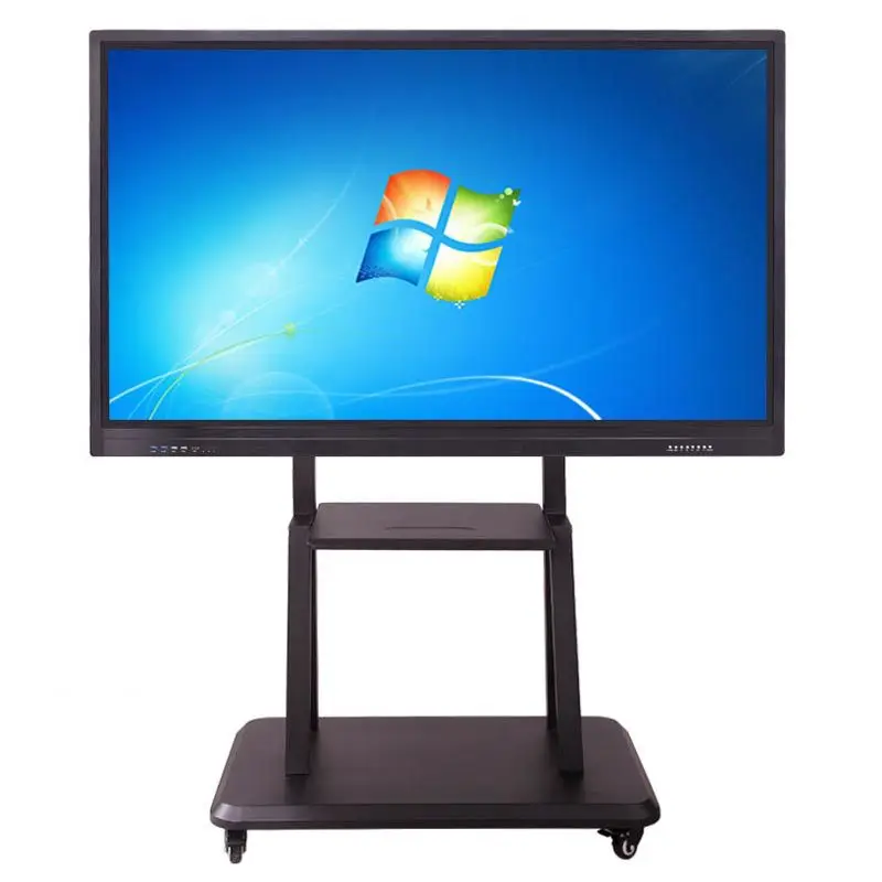 55 65 70 86 Inch Lcd Interactive Whiteboard Touch Screen Teaching Equipment Tv Kiosk With Cast Screen Software For Classroom