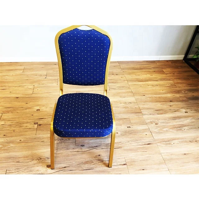 Free sample cheap stackable hotel wedding used iron steel gold banquet chairs for sale