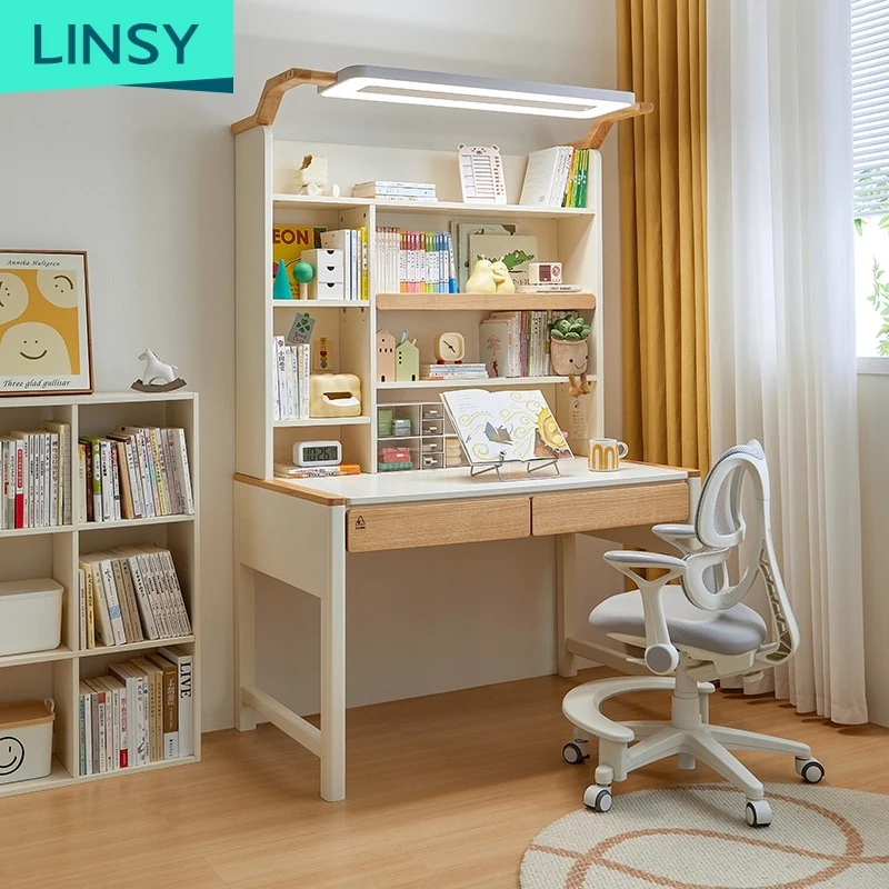 Home Ergonomic Wooden Kids Furniture Children Table Study Desk and Chair Set