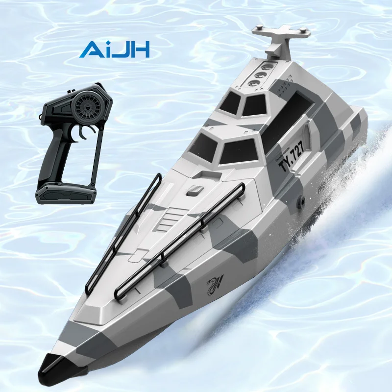 AiJH RC Racing Boat Waterproof Automatic Reset High Speed Ship Speedboat Pools And Lakes Remote Control Jet Rc Boat Toys