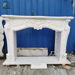 Finelai classical design Georgian gothic cultured marble fireplace mantel