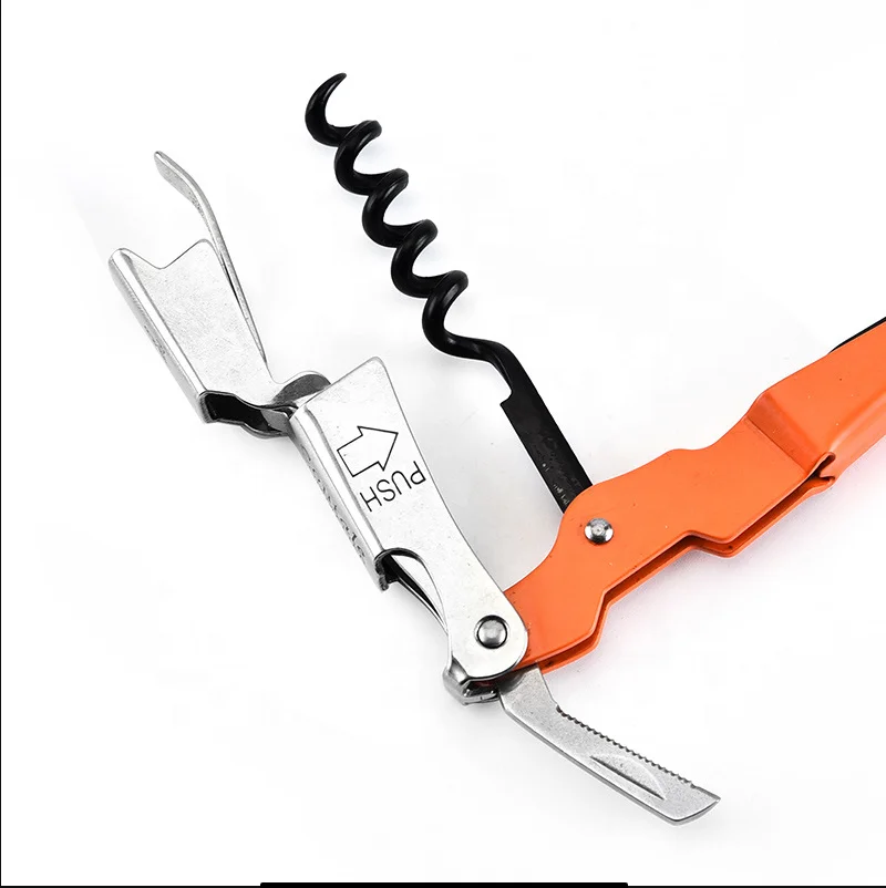 Wholesale Stainless Steel Manual Double Lever Waiters Friend Corkscrew Wine Bottle Opener