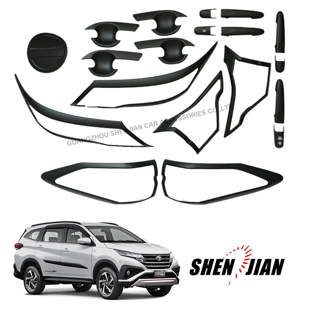 Thailand quality exterior accessories ABS chrome black carbon Body kit for 2018 RUSH accessories