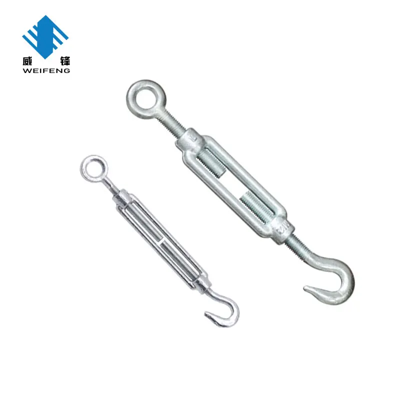 Din1480 Carbon Steel Drop Forged Small Turn Buckle M20 M3 Wire Rope 5/16 M16 Hot Dip Galvanized Open Body Turnbuckle