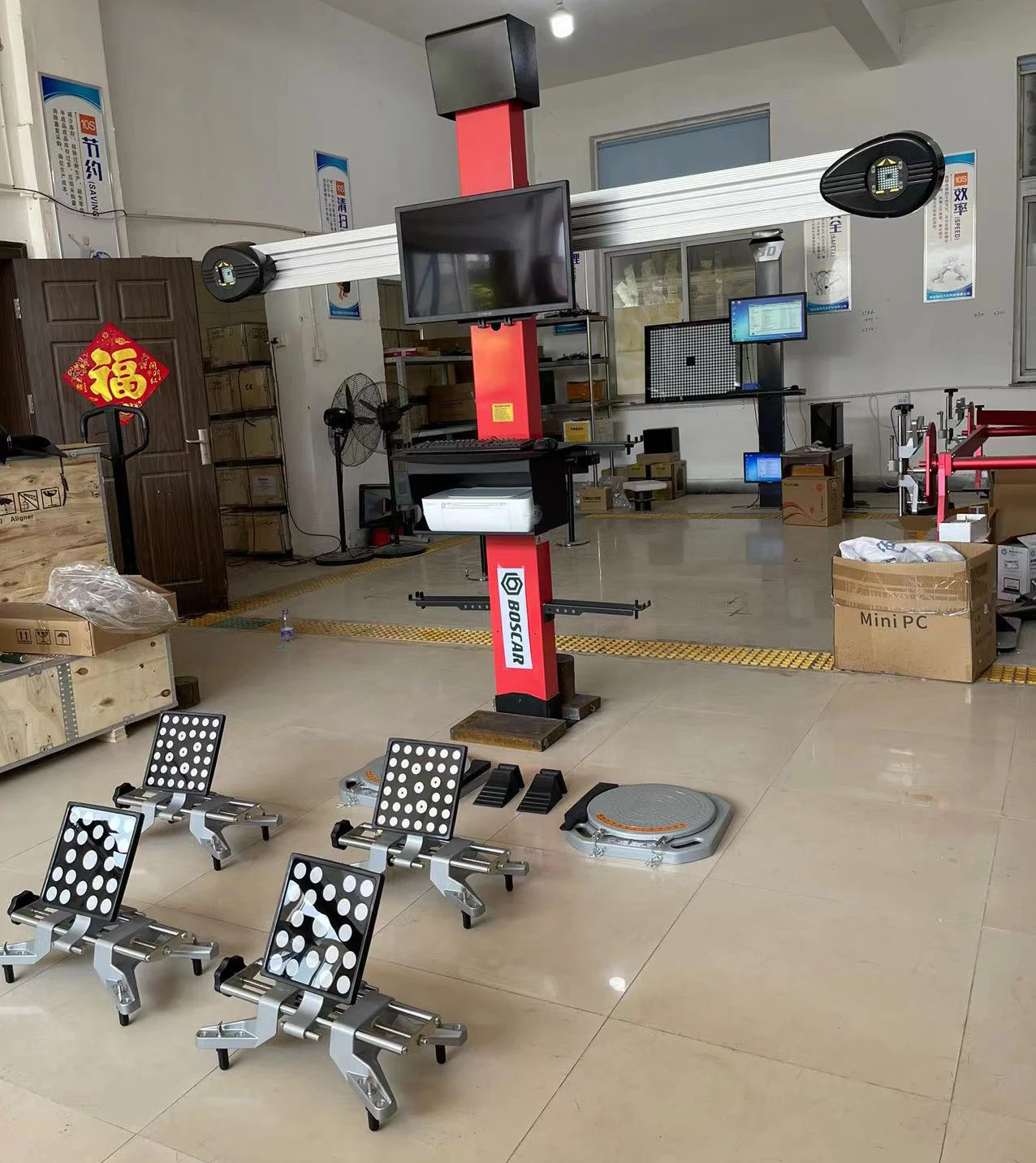 Cheap factory four wheel alignment device with HP Printer High precision Sony camera positioning calibration Tire aligner