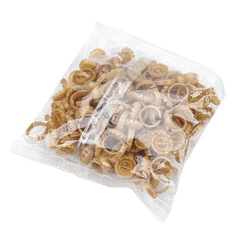 Wholesale 50Pcs Eyelash extension tools Tattoo cup Disposable Plastic Eyelash Glue Holder For Eyelash Extension Glue Rings