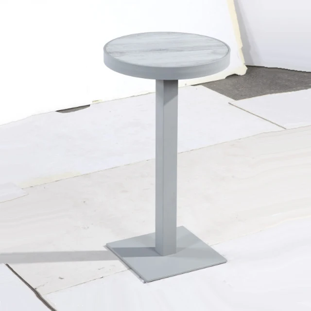 Fashion Luxury Bar Counter Table Leisure Style glass White Standing Haute Cocktail Round Bar Table