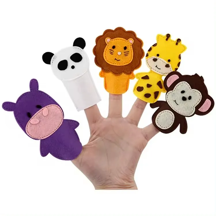 Cute woodland Animals Felt Finger Puppets Children Felt Educational Finger Toy