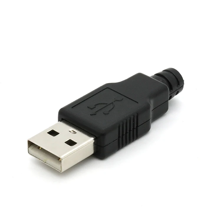 Горячая Распродажа USB 2 0 4 Pin A входящий штекер припоя соединительный узел в комплект поставки входит адаптер с пластиковый