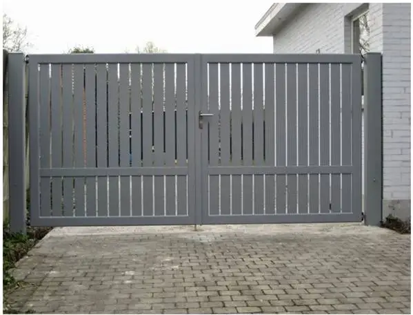 Двойные панели в стиле качели OFDT, железная/алюминиевая подъездная дорожка, автоматические ворота, дизайнерские декоративные алюминиевые ворота для виллы