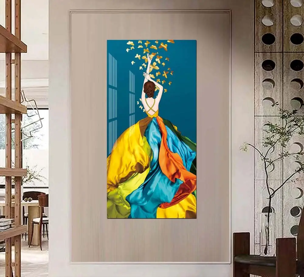 Modern Home Decor Hanging 3d acrylic prints painting with frame wall art Figure Portrait