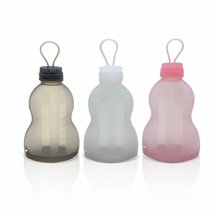 Custom Leak Proof Silicone Milk Storage Bag Reusable Breast Milk Freezer Bags for Breastfeeding