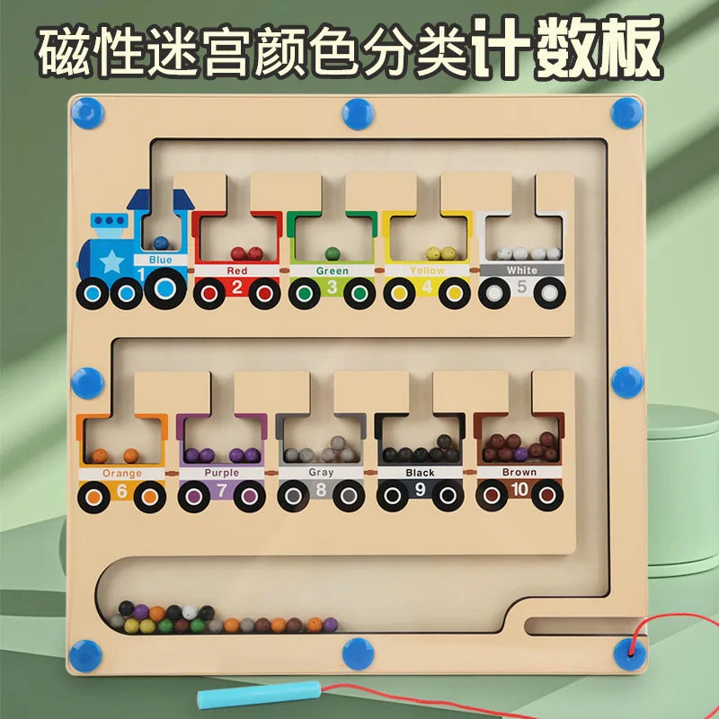 2024 hot sales Wooden Magnetic Maze Toy Heat Transfer Process High Transparency Acrylic Sheet High Quality Toys For Kids