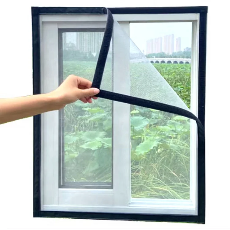 DIY polyester self adhesive insect screen mesh anti mosquito /bug net with self adhesive tape for window and door