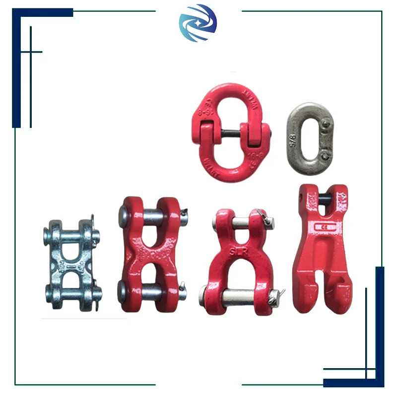 Different Length Ohmic Ring Hook Drop Forged Chain High Quality Transmission Chains G80 Lifting Hook Chain Sling for Steel Pipe