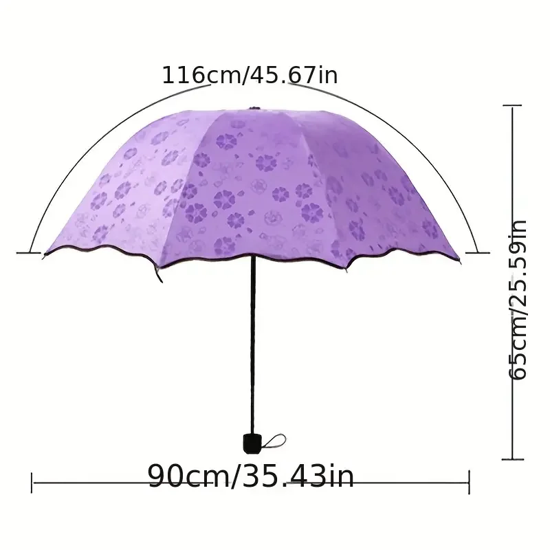 Lower Price Magic Umbrella Flower Blooming with Water UPF50+ Manual Umbrella with Logo