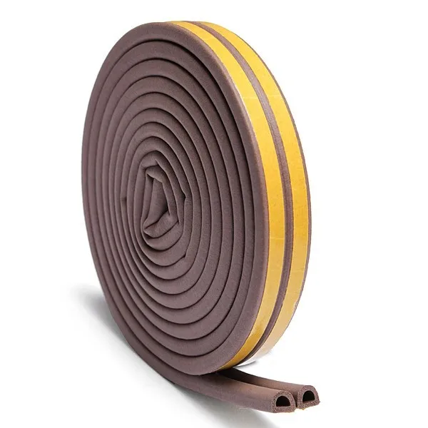 Factory Customizable Epdm Self Adhesive Strip Seal Foam D Type Sound Proof Sealing Strips for Door and Windows door dust stopper