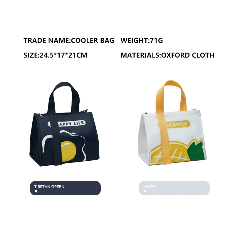 Women Kids Girl Lunch Insulation Box Tkae Away Food Oxford Cooler Tote Bag
