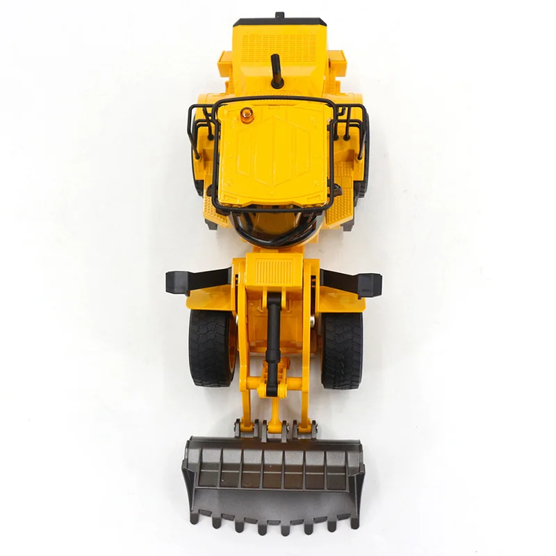 Huina 1552 1:16 11CH Electric Sound Led R/C Construction Car Model Wheel Loader Metal RC RC Diecast Radio Control Bulldozer Toys