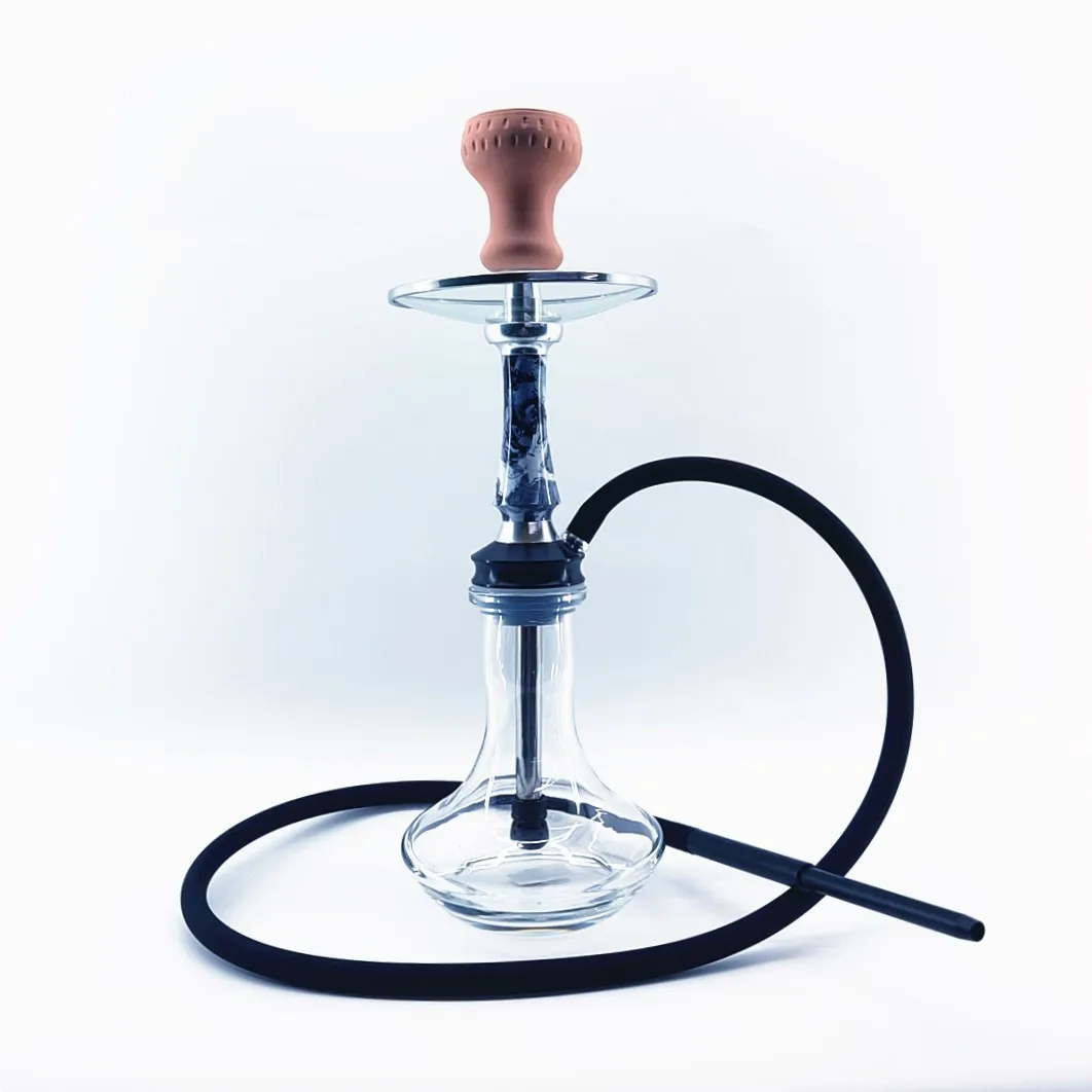 Russia Hookah Style of Eco-friendly Deluxe Mouth Blown Large New Shisha Glass Flask of Aluminum Hookah Set