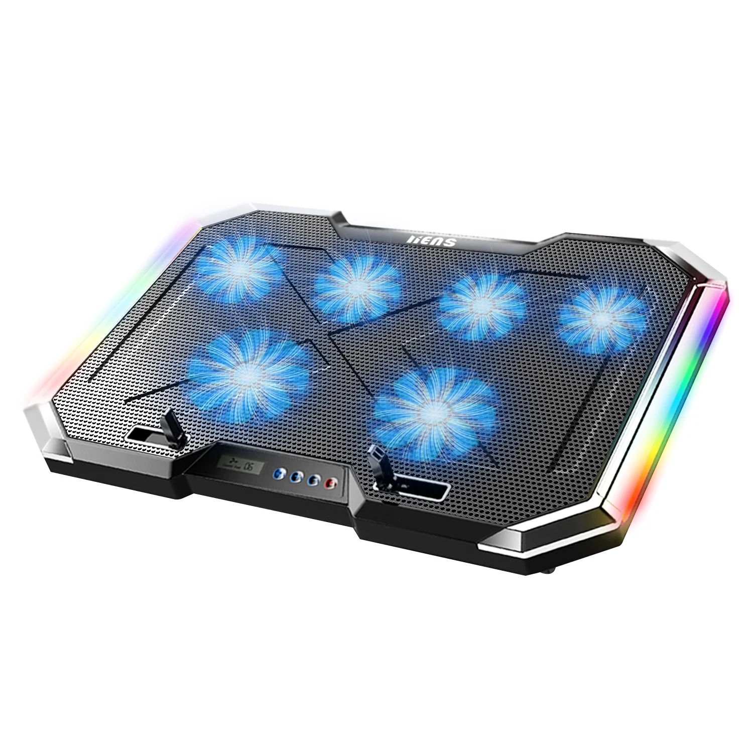  Цветная (RGB) кулер для ноутбука игровой радиатор Para ноутбук регулировки Laptap охлаждающая подставка все размером вентилятор воздушного охладителя