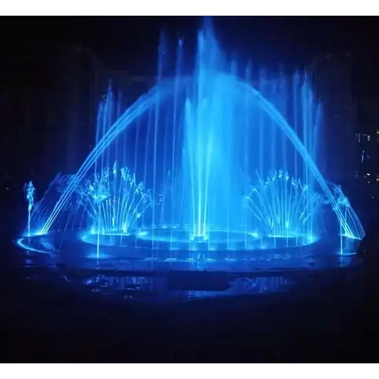 Small Lake Musical Laser Beam Light Fountain Equipment Outdoor Mini Musical Dancing Pond Fountains with Light