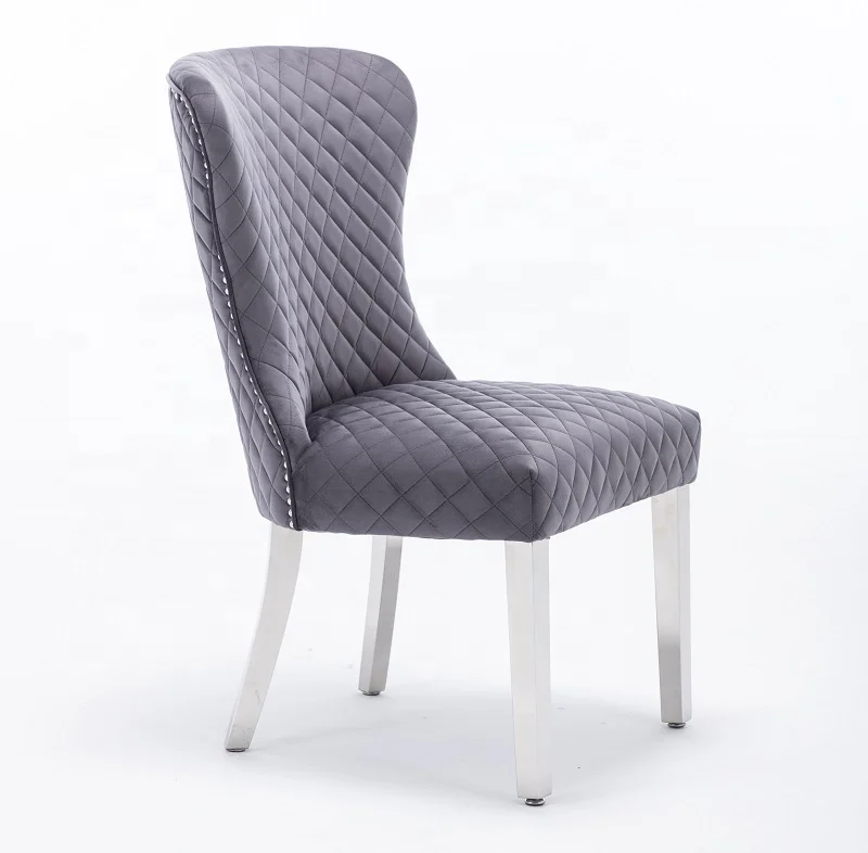 Luxury dinning room chair set for furniture Metal stainless steel leg  restaurant dining chair
