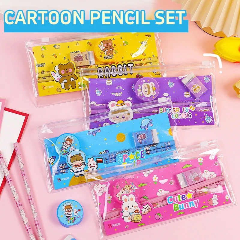 Original Astronaut Stationery Set Five-Piece Pencil Gift Set for Primary School Students Wholesale Usage for Office
