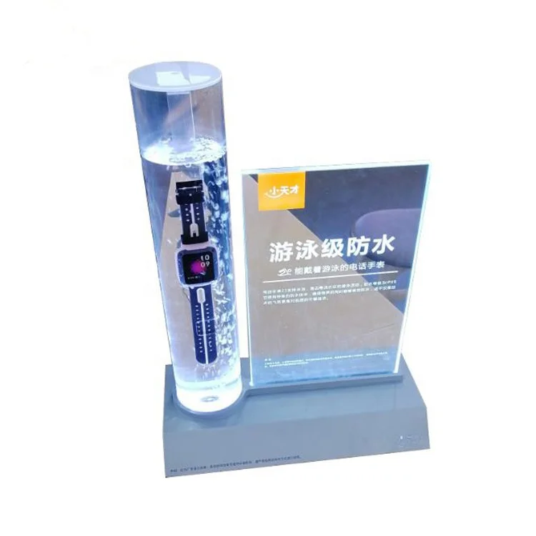 New product custom desktop acrylic display stand  with led light for children smart watch