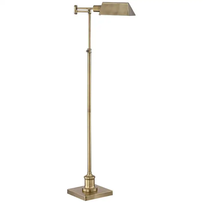 
EEA classic lamparas de pie adjustable aged brass floor lamps for living room 