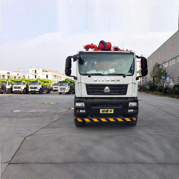Easy maintenance efficient 5200mm Wheelbase 11.00R20 tire 160-220mm S fump 23 tons  concrete mixer truck pump