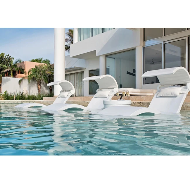 Outdoor Swimming pool beach Tanning ledge chair for sun shelf