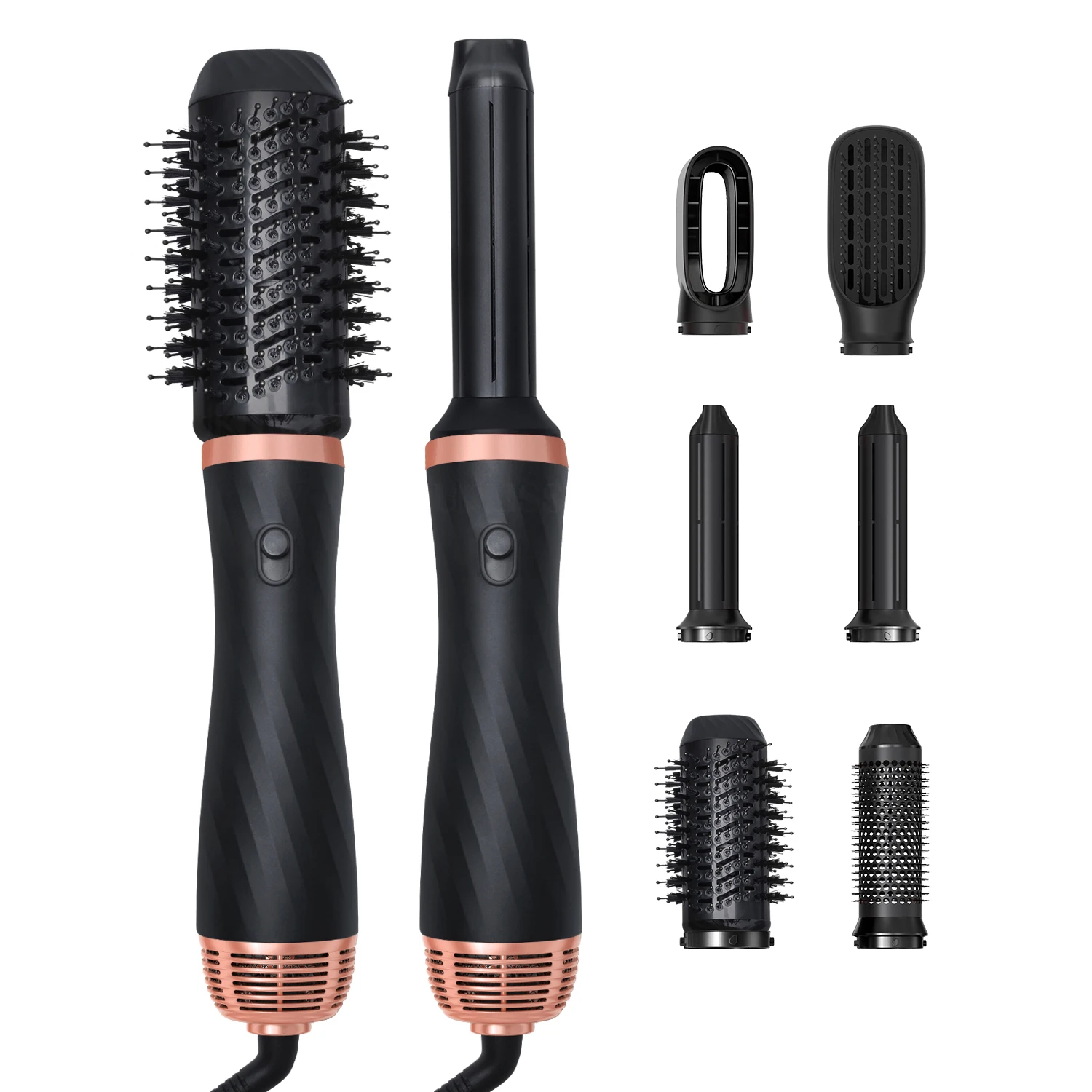 5 in 1 One Step Volumizer Hot Air Brush Hair Straightener and Curler Tools 1000W Air Blow Dryer Hair Styler