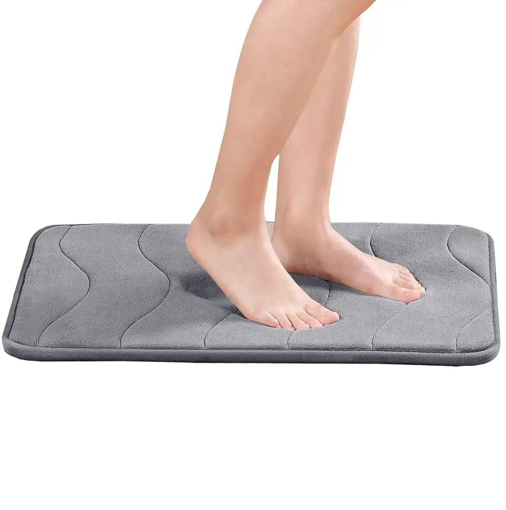 
Non Slip Bathroom Super Soft Microfiber Memory Foam Bath Mat 