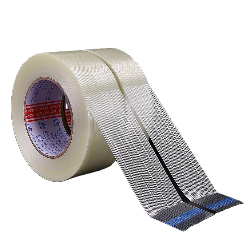BOPP Thickened Reinforced Stripped line Fiber Filament Tape for Model Navigation Protective Packaging Heavy Binding