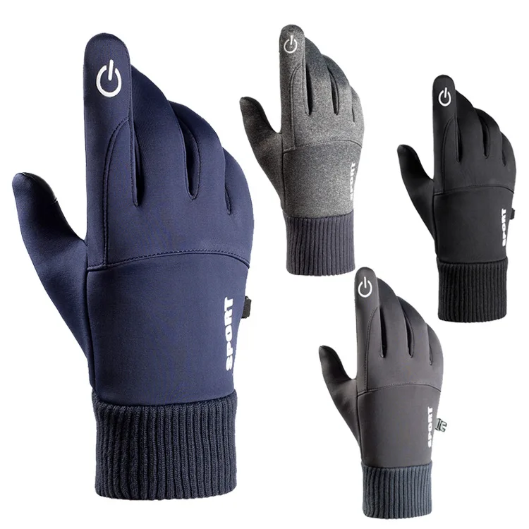 Touch Screen Men Cycling Gloves Waterproof Winter Bicycle Gloves Riding Scooter Windproof Outdoor Motorcycle Ski Bike Warm Glove