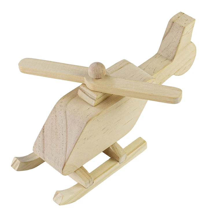 ShaunChee diy craft new arrival top selling wooden helicopter toys for kids