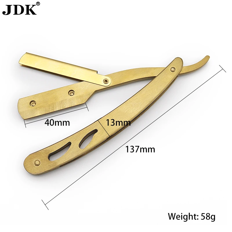 JDK 2024 Factory Price 1pc Shaving Straight Razor Metal Handle Razor with Custom Logo