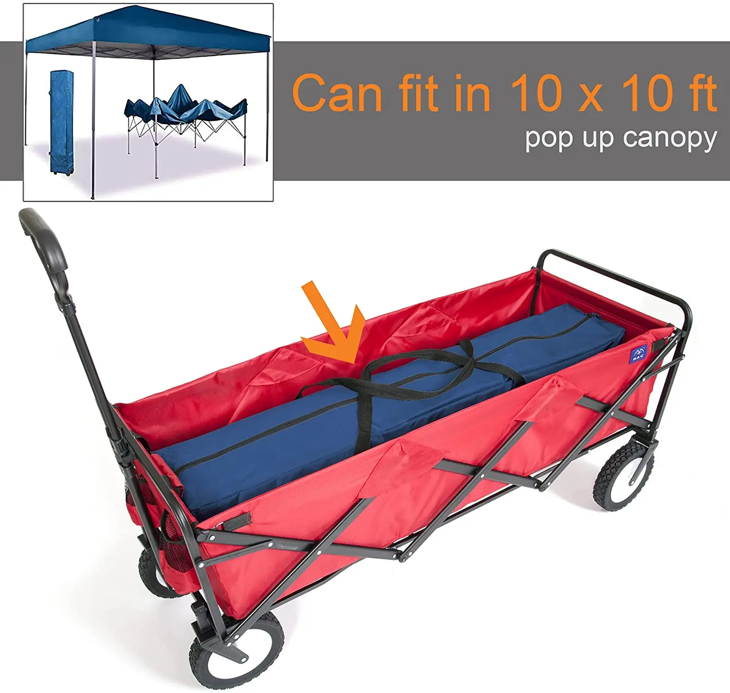 Extension Long Garden Folding Carry Trolley Foldable Beach Wagon Cart Outdoor Camping Foldable Beach Trolley Cart