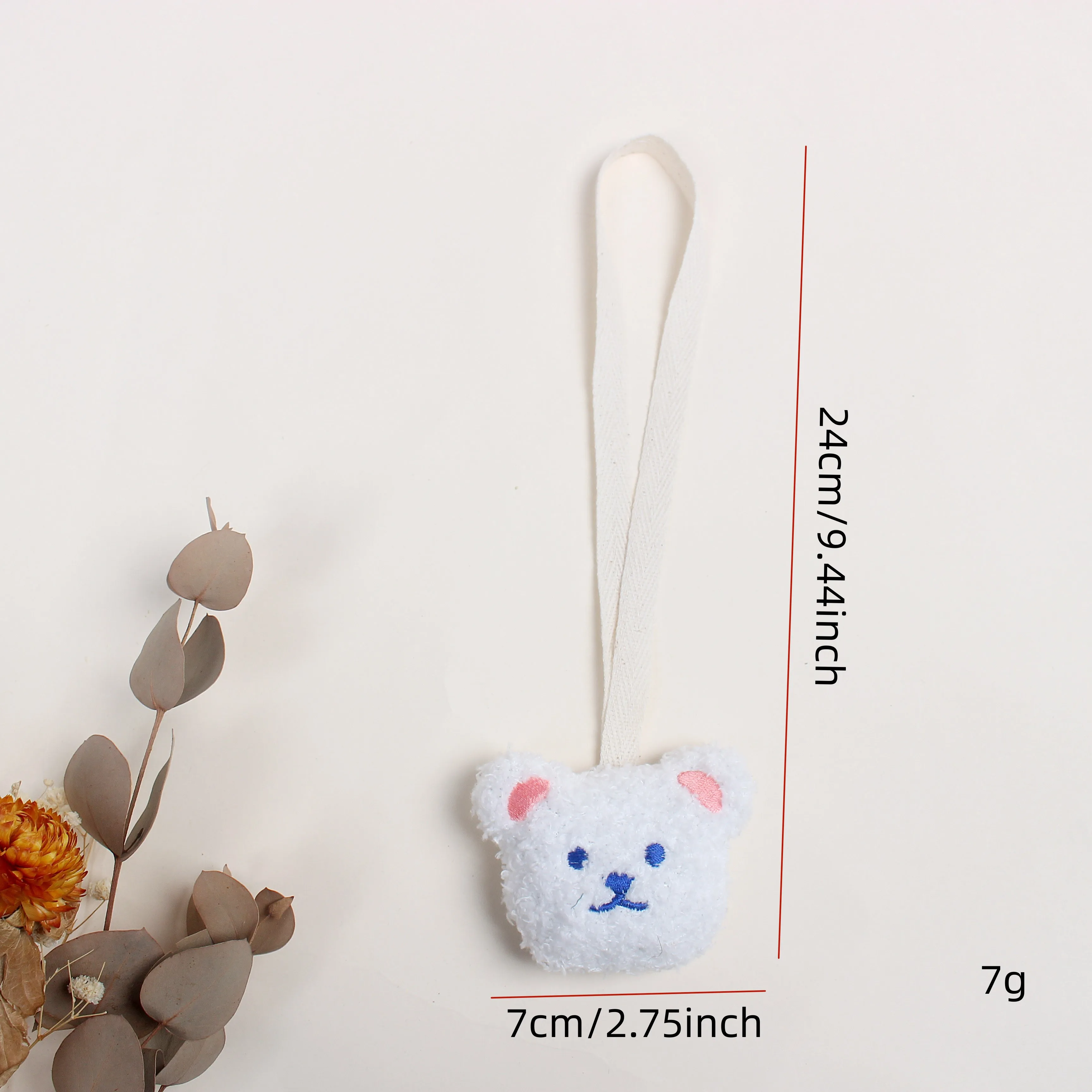 Can Add Name Plush Bear Baby Pacifier Clip Chain Pendant Korean Cartoon Newborn Dummy Nipples Holder Toys Baby Accessories