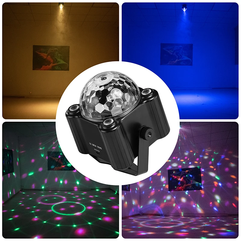 Rechargeable Magic Ball Disco Lighting Atmosphere Christmas Light Night Stage Light With Remote Control