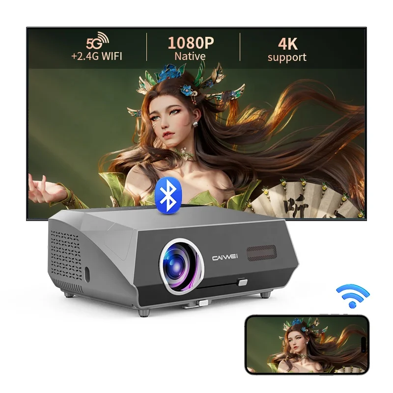 Новый проектор, умный проектор, беспроводной проектор, 1080p, hd, 4k, 1350, большой экран, конференц-зал, домашний кинотеатр