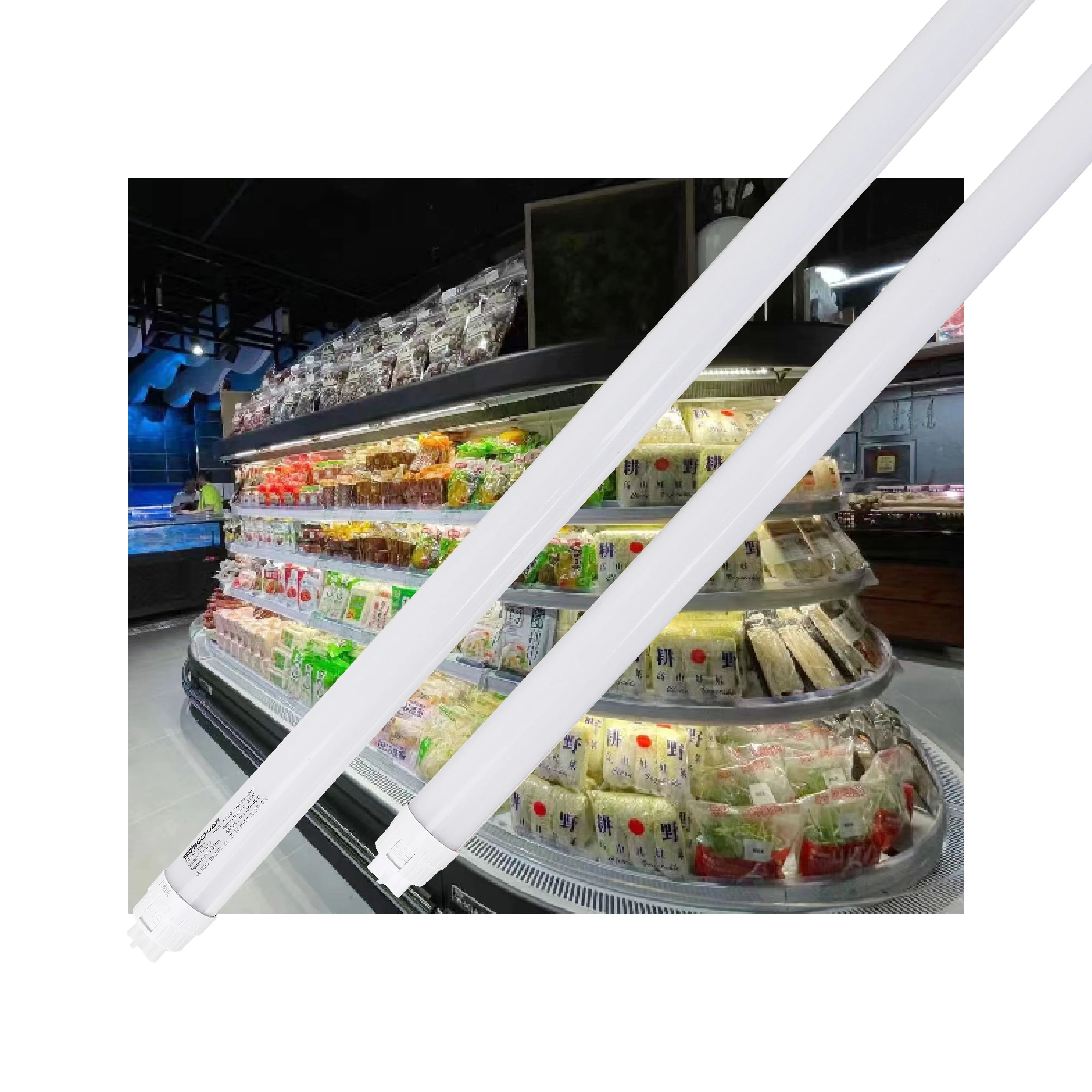 Ip66 600MM 10w Tube T8 Integrated Cooler Freezer Led Light For Refrigerator