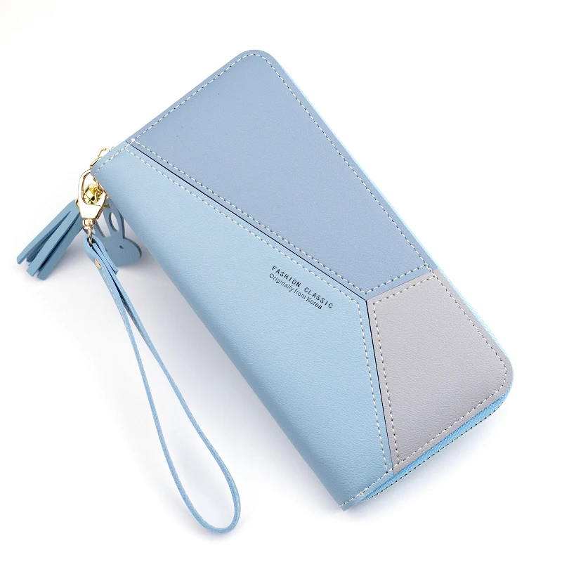 Korea fashion card wallet women long ladies wallet zipper card purse bag female hand bag women wallet