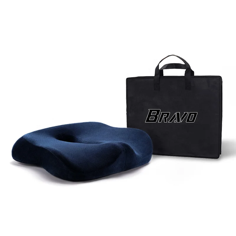 New Design Velvet Fabric Air Flow Memory Foam Massage Car Seat Cushion