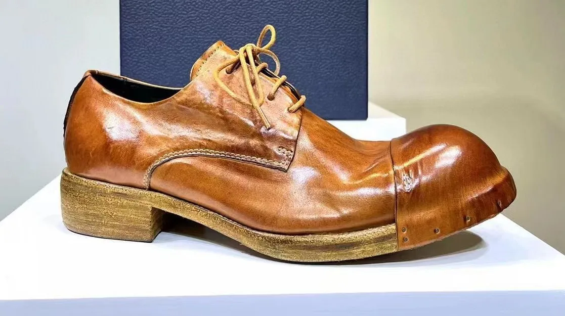 Custom Logo Genuine Leather Dress Shoes For Men Dress Shoes Customize Full-Grain Horse Leather Shoes Goodyear boots CUSTOM BOOTS