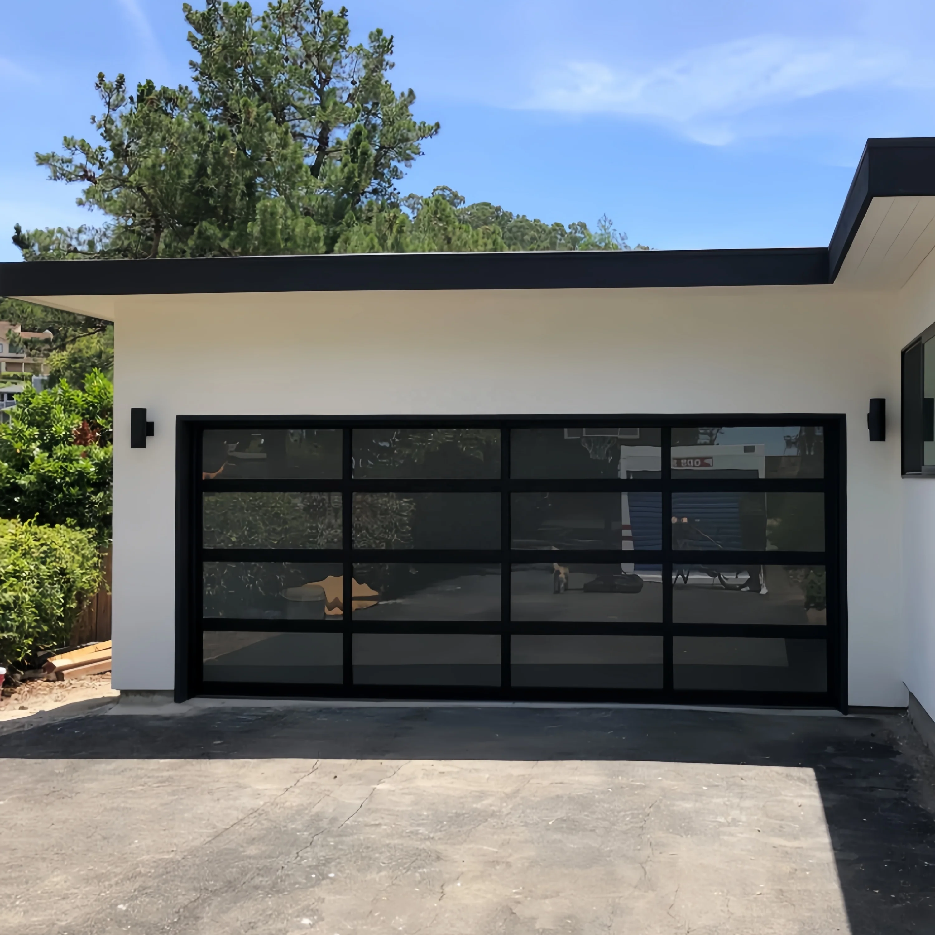 customized America standard powder coating clear Glass multi Panels automatic Garage Door roll up garage door for sale